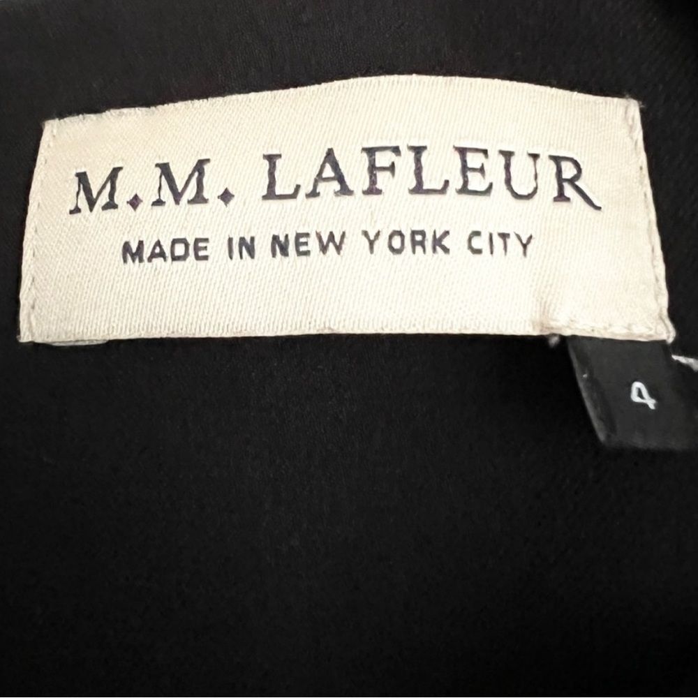 MM Lafleur Gathered Side Sleeveless Sheath Black Dress Size 4 - Picture 10 of 11